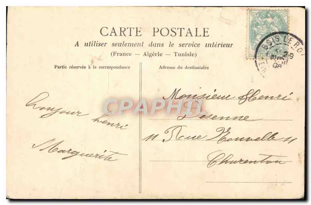 Le Clairon — Poème de Paul Déroulède — Éditeur D. B. — Série R - Rückseite