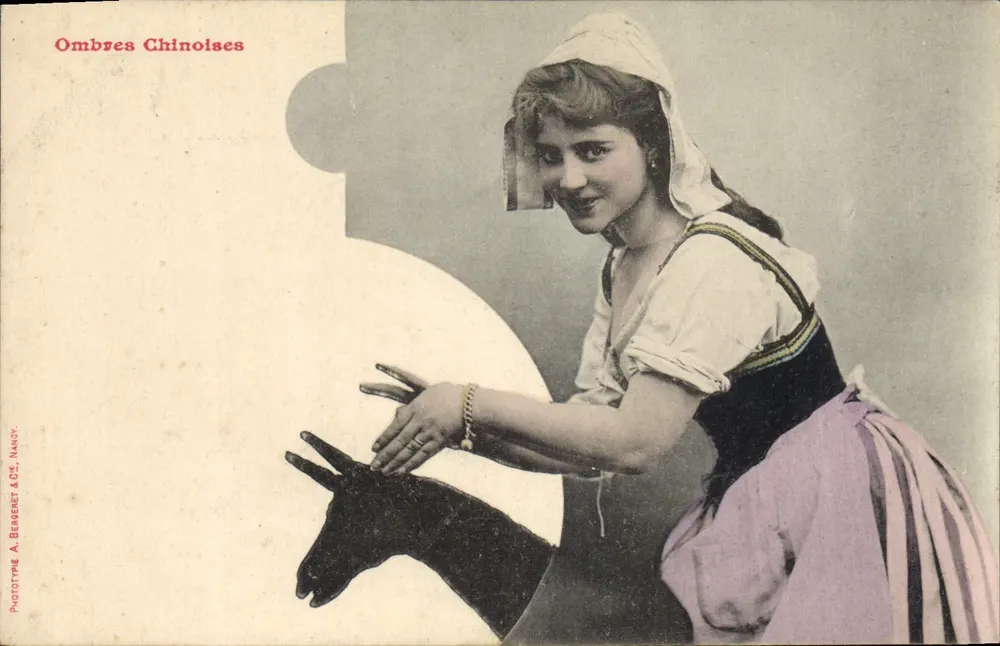 Ombres Chinoises — spectacle de marionnettes — Phototype A. Bensset & Cie, Nancy - Recto