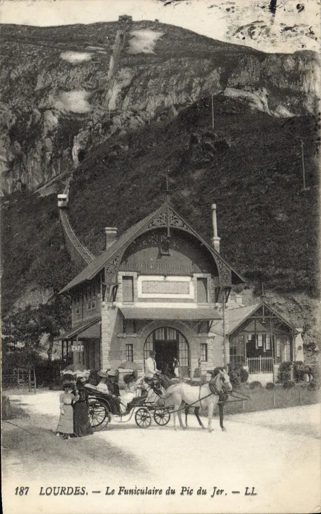 Lourdes — O Funicular do Pic du Jer — LL, n° 187 - Frente
