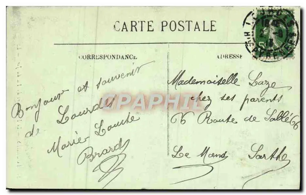 Lourdes — O Funicular do Pic du Jer — LL, n° 187 - Verso