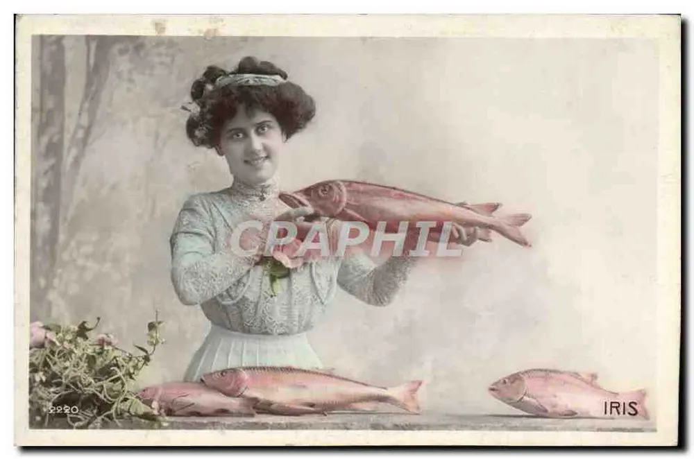 Frau mit einem Fisch — Serie Iris — Verlag Iris - Vorderseite