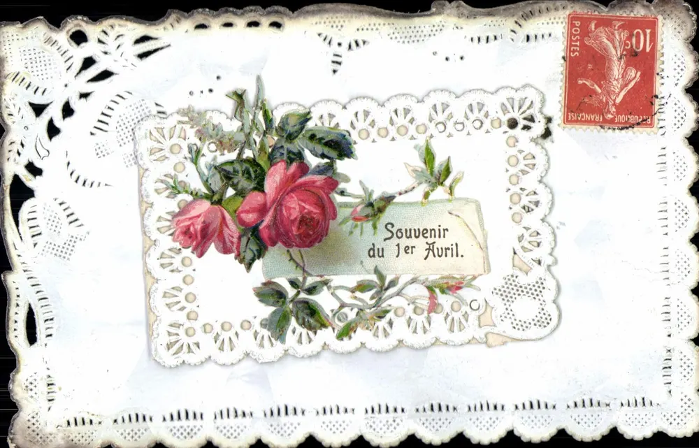 Rosas — Lembrete do 1º de Abril — J.C. Paris - Frente