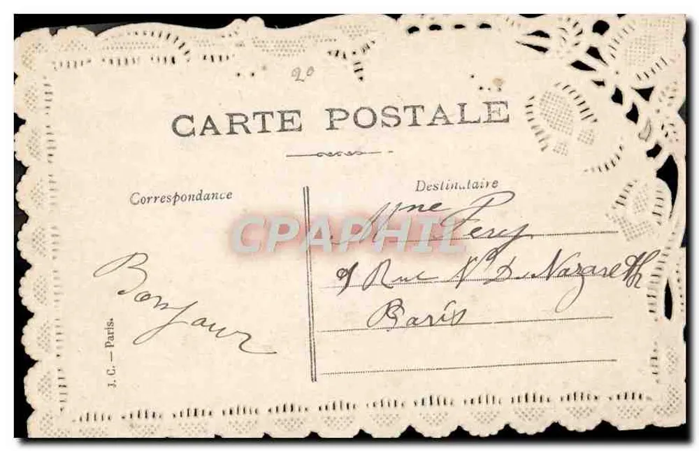 Rosas — Lembrete do 1º de Abril — J.C. Paris - Verso