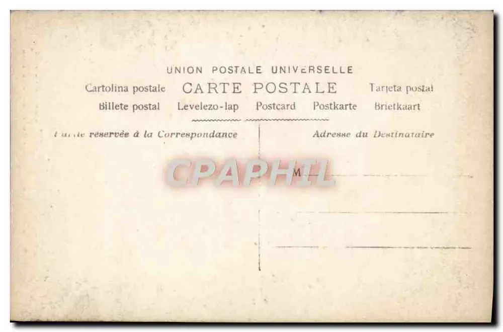 Sainte Catherine — Frau in bläulicher Kleidung mit Blumen — n° 14-9 - Rückseite