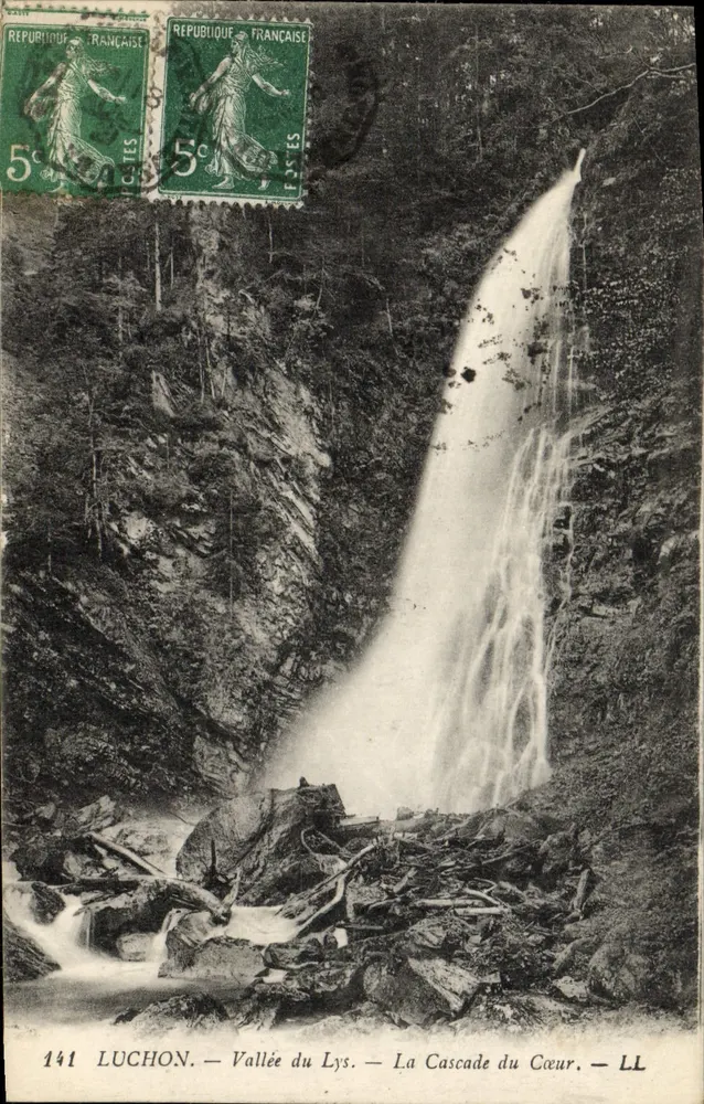 Luchon — Vallée du Lys — La Cascade du Cœur — LL 141 - Recto
