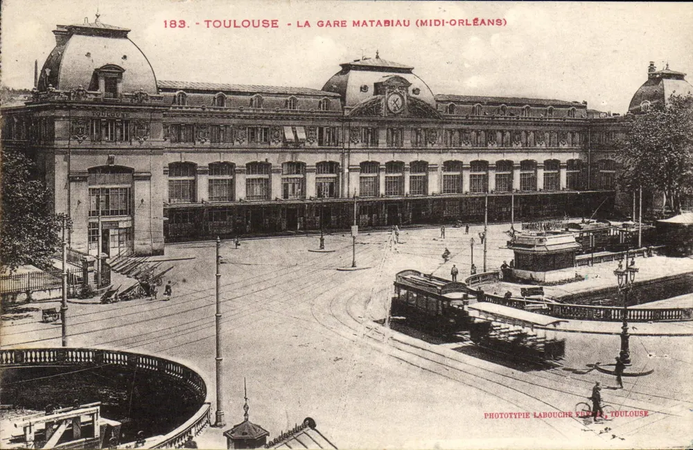Toulouse - Die Matabiau Station (Midi-Orléans) — Phototypie Labouche, Nr. 183 - Vorderseite