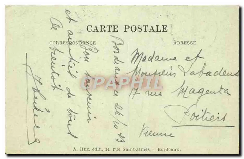 Place de la Comédie — Bordeaux — A.H. 59 - Verso