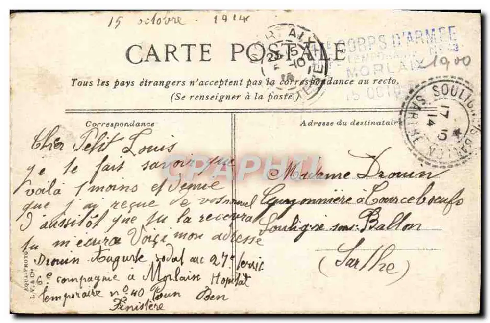 Morlaix - Bassin à Flot — L.V. & Cie, n° 666 - Verso