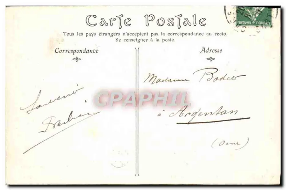 Ancienne Abbaye de Marmoutier — Portail de Cosse (XIIIe siècle) — Péricat, libraire — Tours - Verso