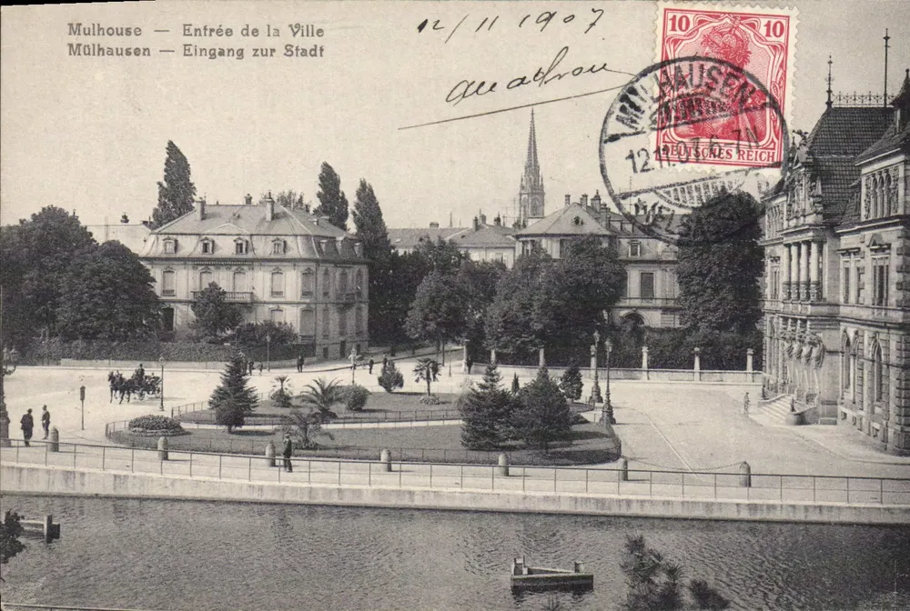 Mulhouse — Entrada da Cidade — Editor Vve. Seiffert, n° 2546 - Frente