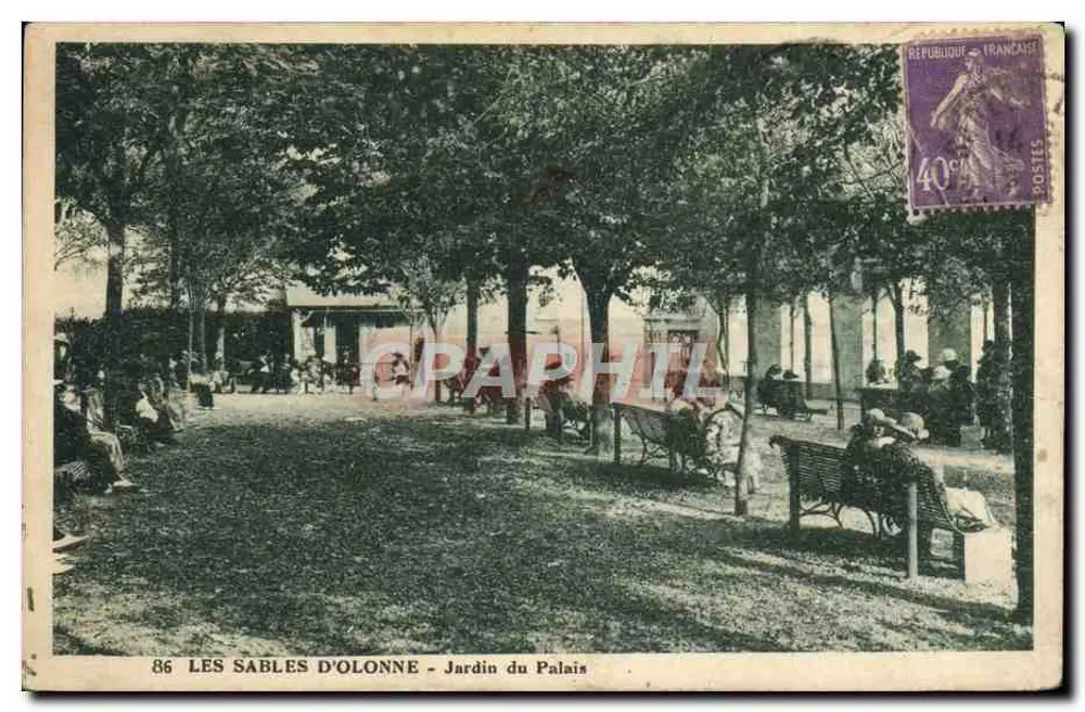 Les Sables d'Olonne - Jardim do Palácio — editor Masaul, n°86 - Frente