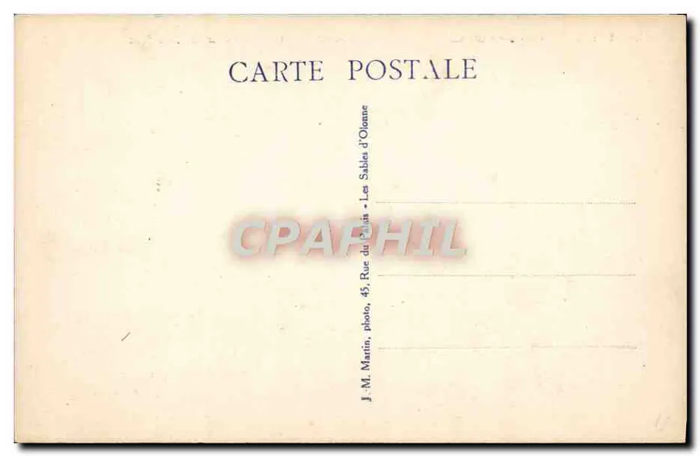 Les Sables-d'Olonne — L'Église N.D. de Bon Port — J.M. Martin, photo, 45, Rue du Palais - Verso