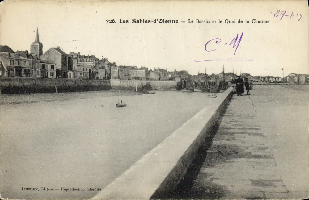 Les Sables-d'Olonne — Der Bassin und der Quai der Chaume — Limousin, Verlag - Vorderseite