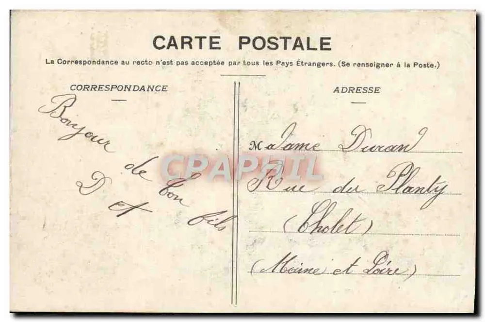 A Culbute — Lucien Amiand, Les Sables d'Olonne — N° 2224 - Verso