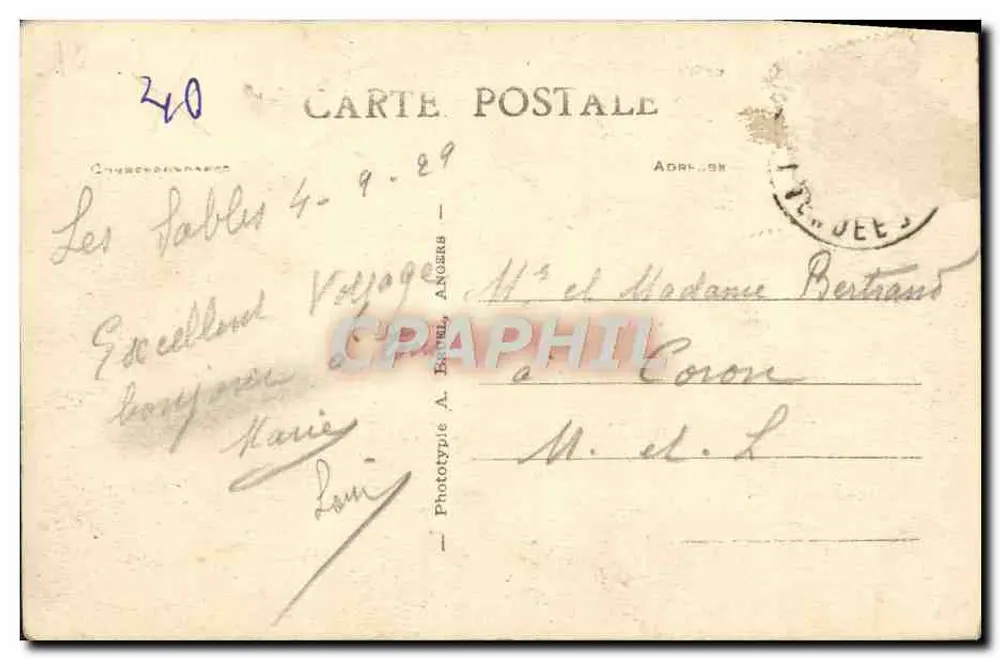 Les Sables-d'Olonne (Vendée) — Le Chenal et la Tour d'Arundel — A.B. - Verso