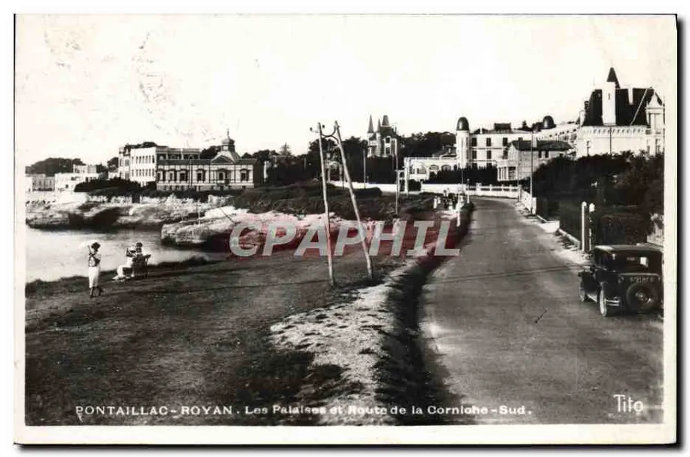 PONTAILLAC-ROYAN. Les Palais et Route de la Corniohe - Sud. — Tito - Recto