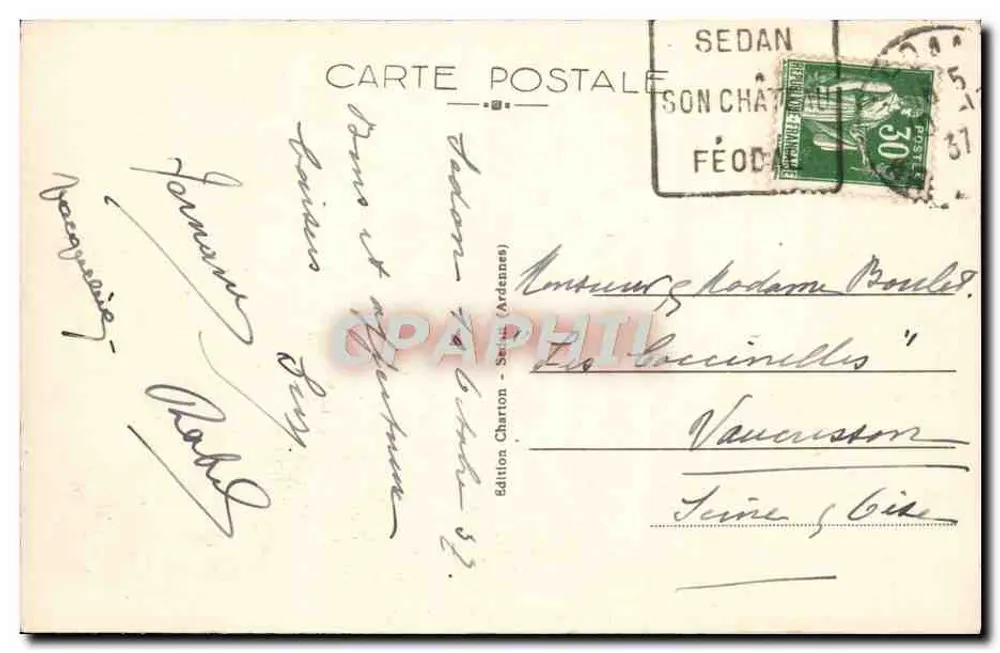 Sedan — A Cidadela — Edição Charton, série 12 - Verso