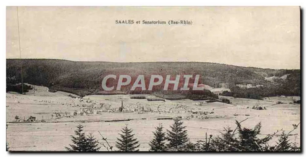 Saales e Sanatório (Bas-Rhin) — vista panorâmica — Cartes La Cigogne, Strasbourg - Frente