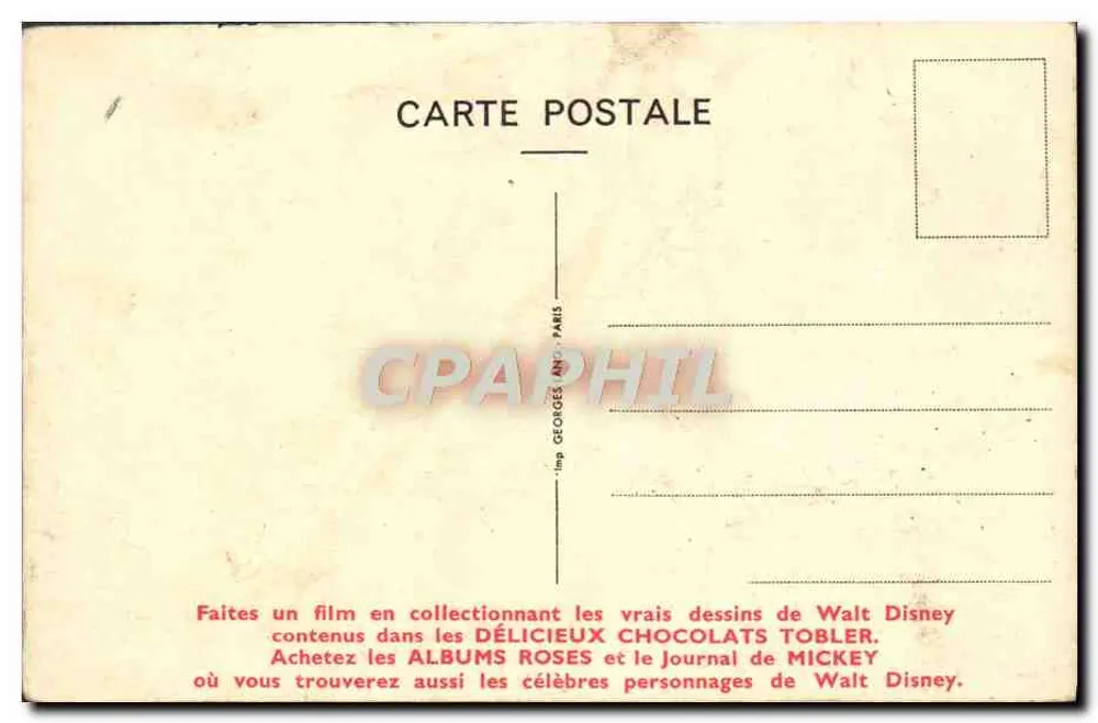 Panchita — figuur van Walt Disney — tekening van Georges Ancey - Achterkant