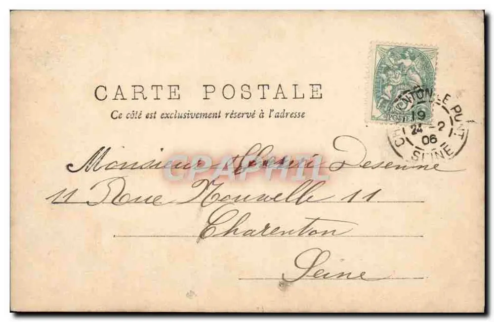 Cozinheiro chorando de cebola — A.S. — Carta postal - Verso