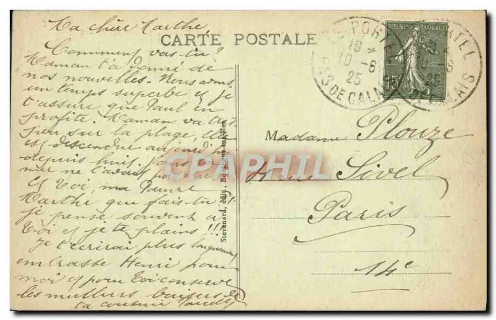 Le Portel (P.-de-C.) — Der Fort und der Epi bei Grosse Mer — E.S. ~ 801 - Rückseite