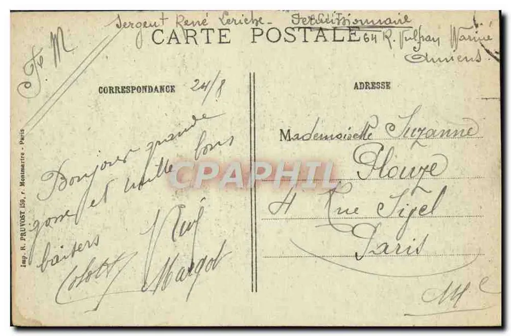 Amiens (Somme) — Kathedrale vor Bombenangriffen geschützt — R.P. n°500 - Rückseite