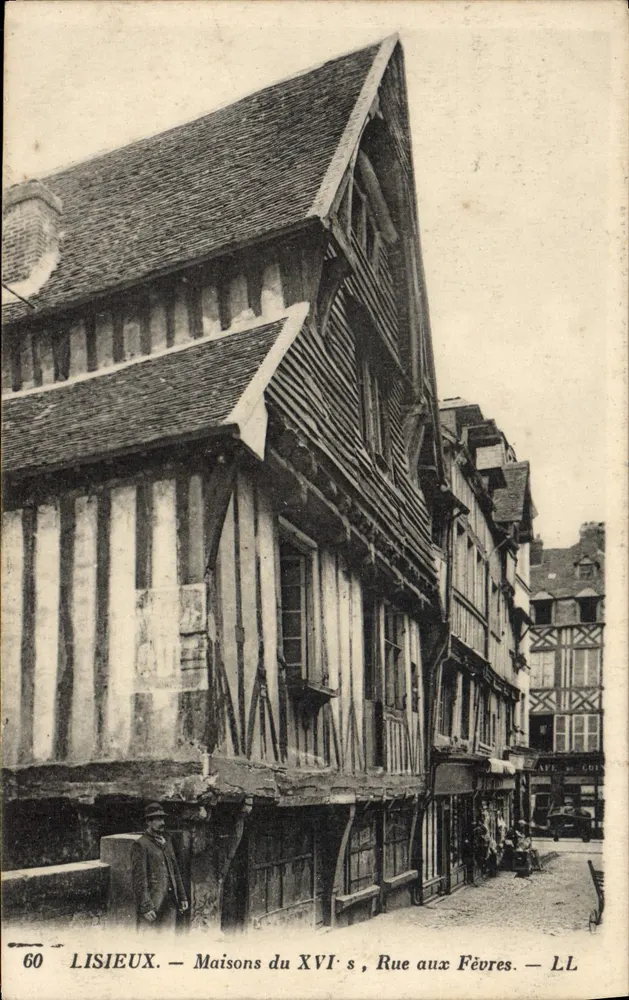 Lisieux — Casas do século XVI, Rue aux Fèvres — LL - Frente