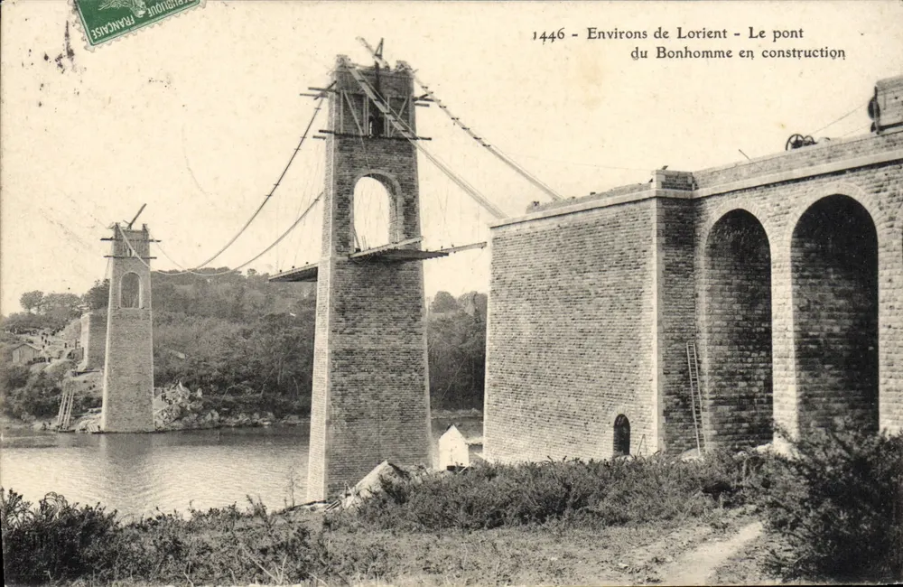 Um Lorient - Die Brücke des Bonhomme im Bau — Verlag 'Française' n°1446 - Vorderseite