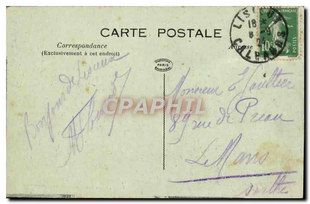 Lisieux — Waschhäuser an der Touques am Pont de Caen — L. G., Verlag Lisieux - Rückseite