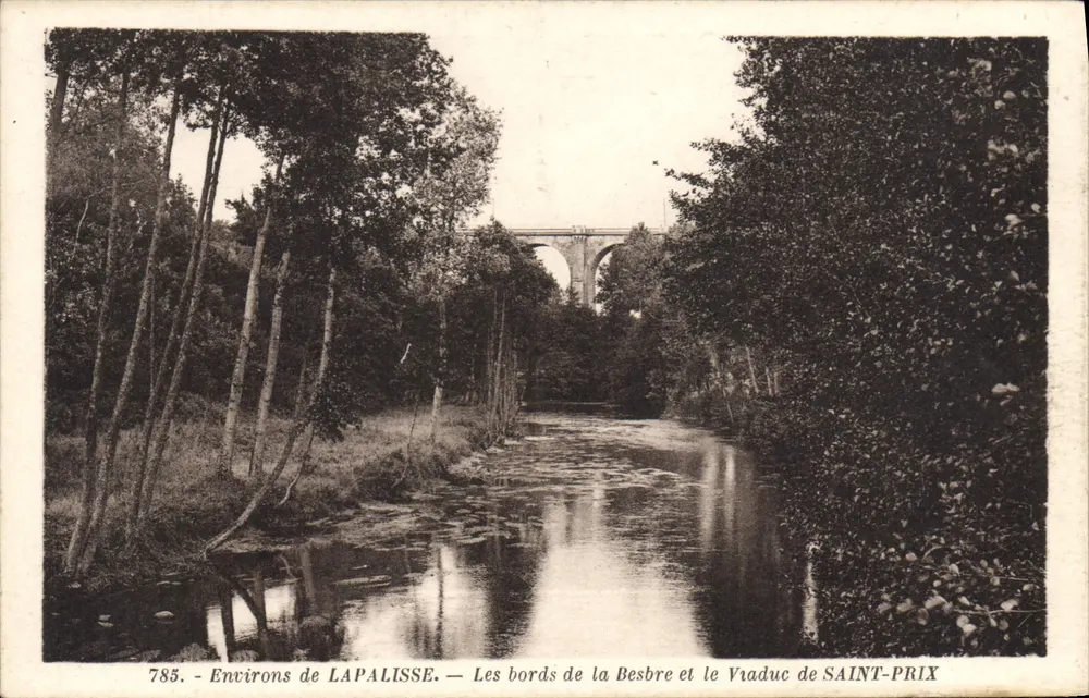 Umgebung von LAPALISSE — Ufer der Besbre und der Viadukt von SAINT-PRIX — n°785 - Vorderseite