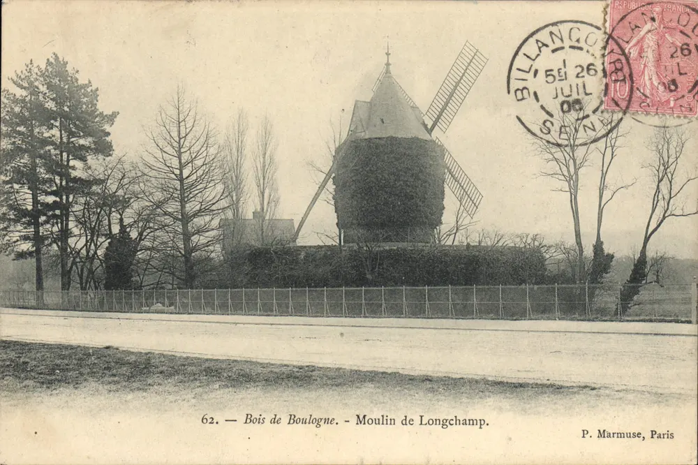 Bois de Boulogne — Moulin de Longchamp — P. Marmuse, Paris - Vorderseite