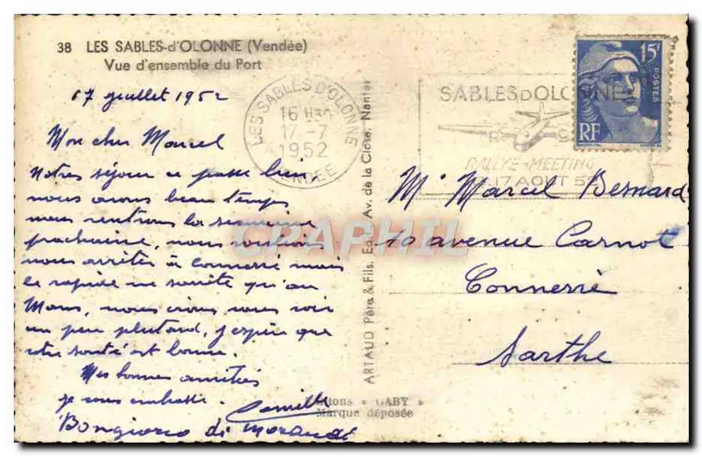 Les Sables-d'Olonne — Visão geral do Porto — Gaby - Verso