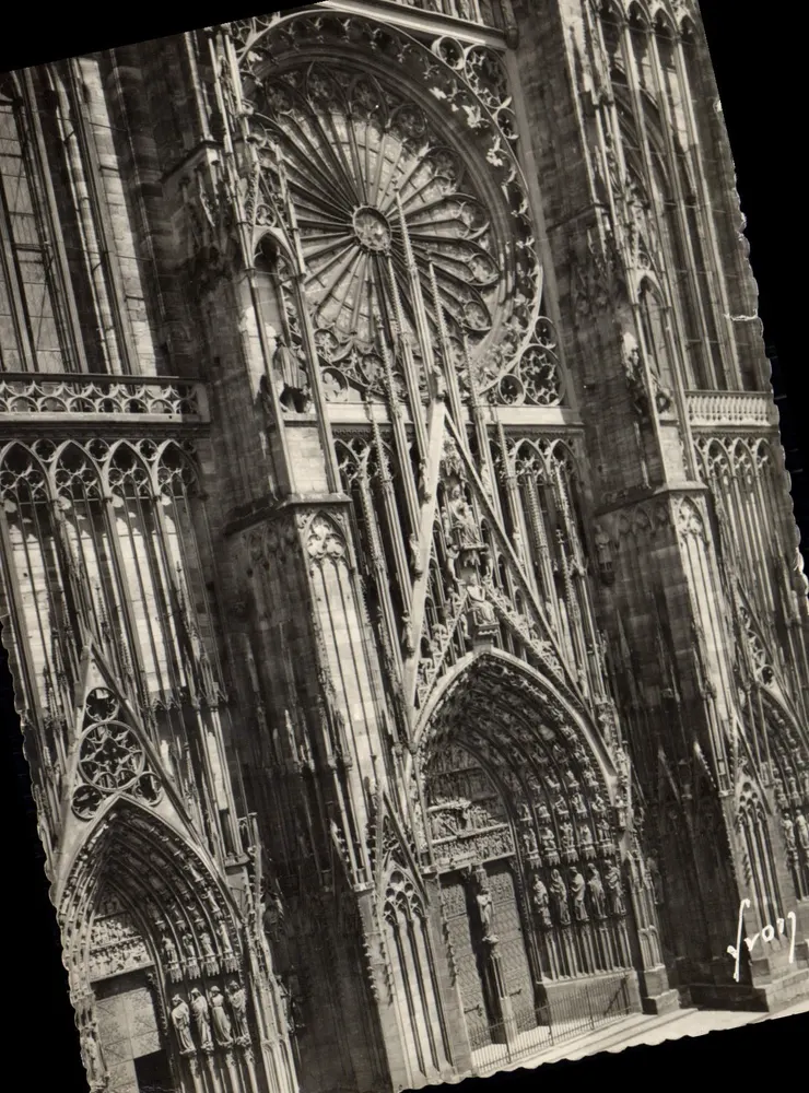 Strasbourg (Bas-Rhin) — Cathédrale, portail central et rose — Les Éditions d'Alphonse Wonn, Paris - Vorderseite