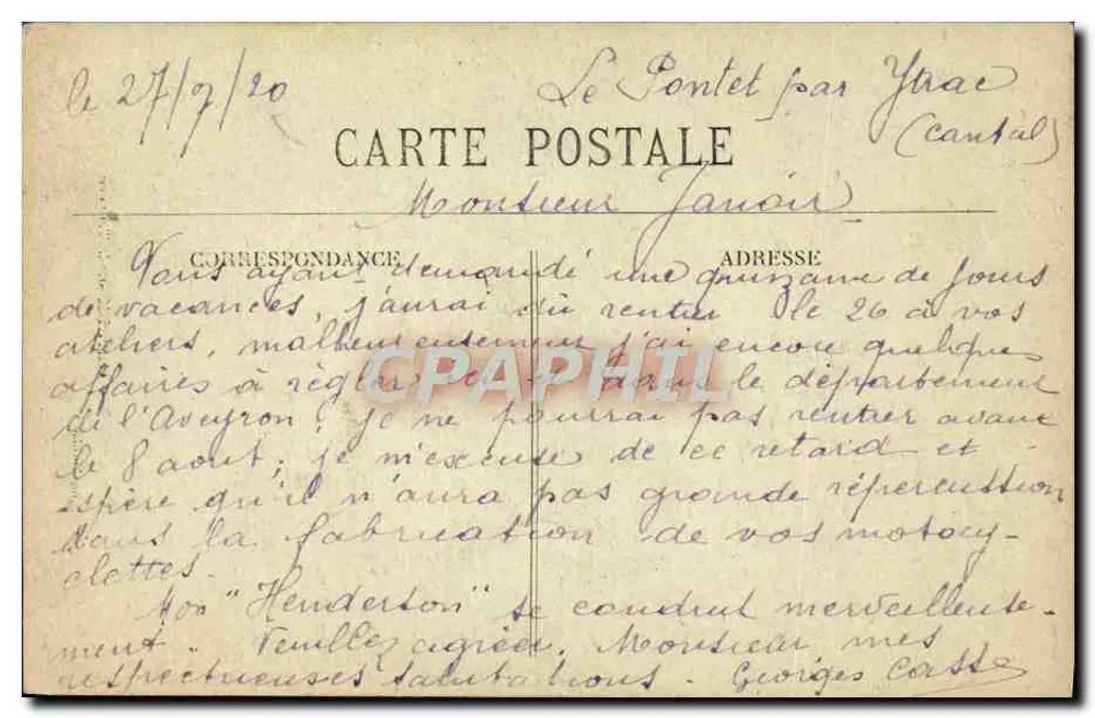 Garabit-Brücke auf der Truyère — Cantal — Pierre Maïroux, Verlag, Aurillac - Rückseite