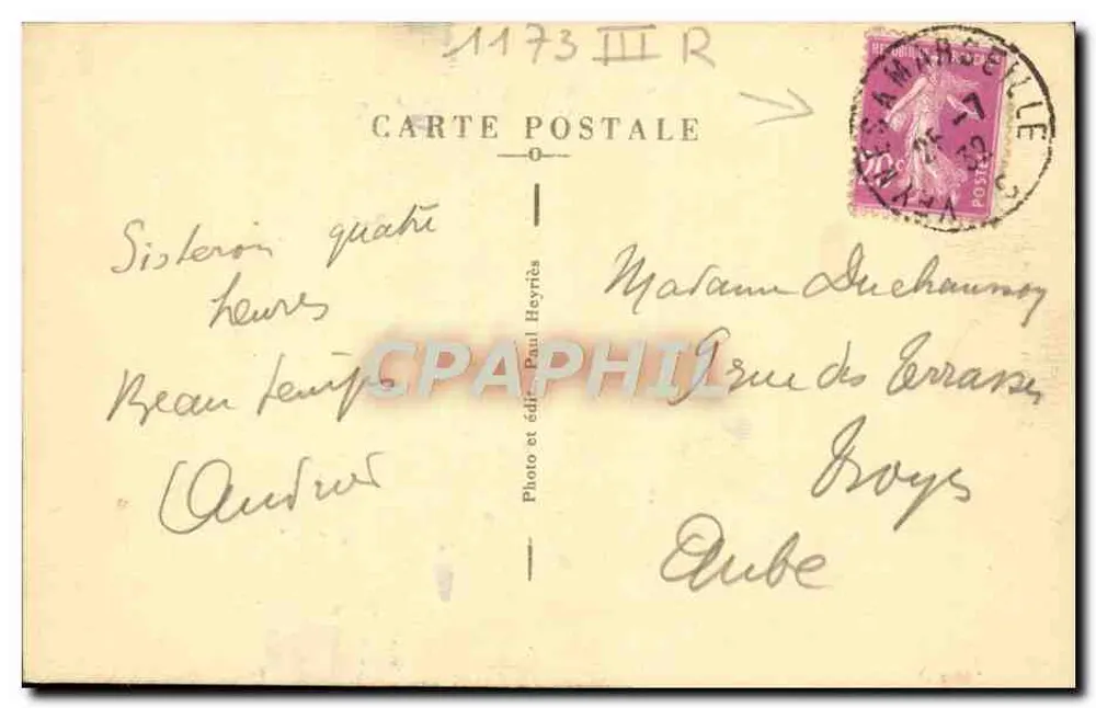 Sisteron — Alte Häuser der Saunerie — Foto und Verlag Paul Heyrèta - Rückseite
