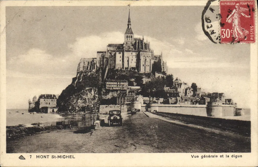 Mont Saint-Michel — Allgemeine Ansicht und die Zugangsstraße — AB, n°7 - Vorderseite