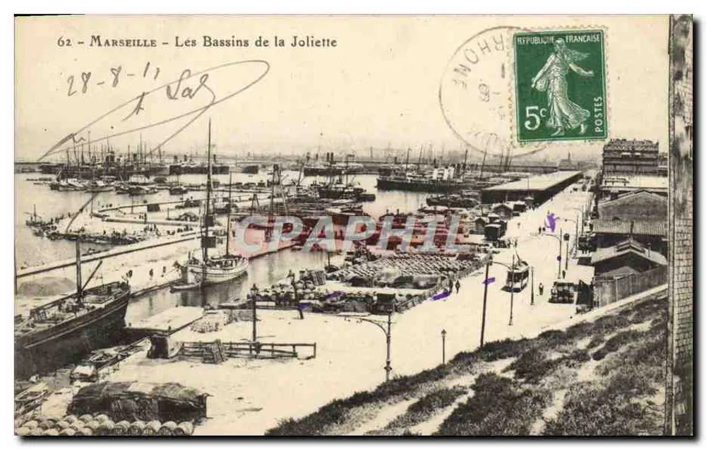 Marseille — Die Bassins de la Joliette — C. P. H. P. I. L. - Vorderseite