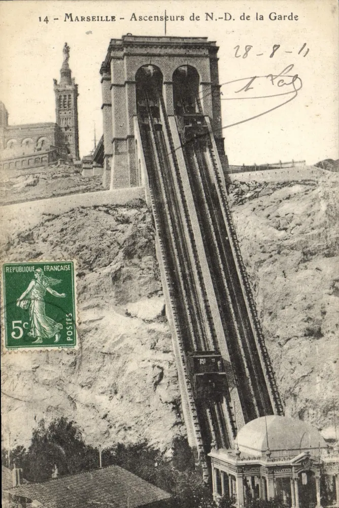 Marselha - Elevadores de N.-D. da Guarda — editor desconhecido, n° 14 - Frente