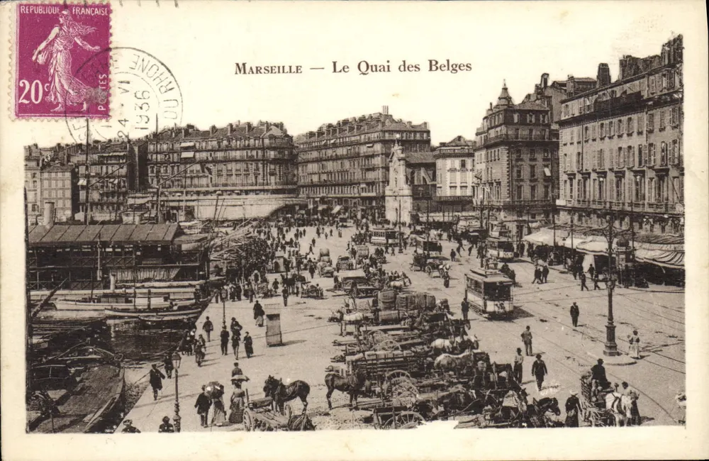 Marselha — O Quai dos Belgas — Editor não visível - Frente