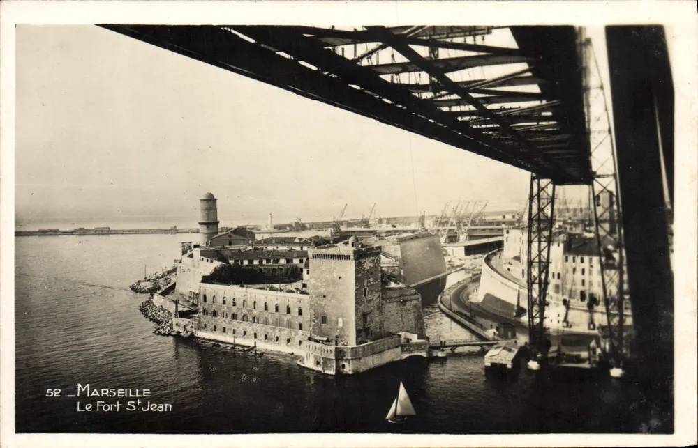 Marselha — O Forte de São João — vista sob o ponte — Edições La Cicoigne, n°52 - Frente
