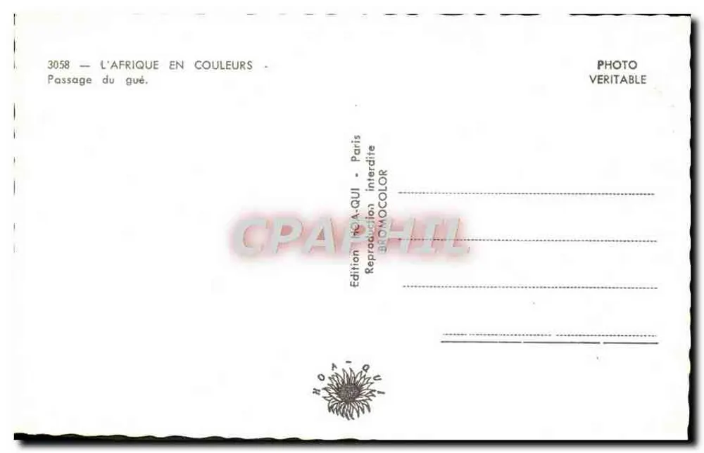 गुए के पार — अफ्रीका रंगों में — एडिशन HÉA-QUI, पेरिस, क्रमांक 3058 - पीछे