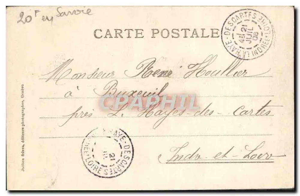 Ascension au sommet — J.J. 3008 — éditeur Jaullon Fèvres, Genève - Verso