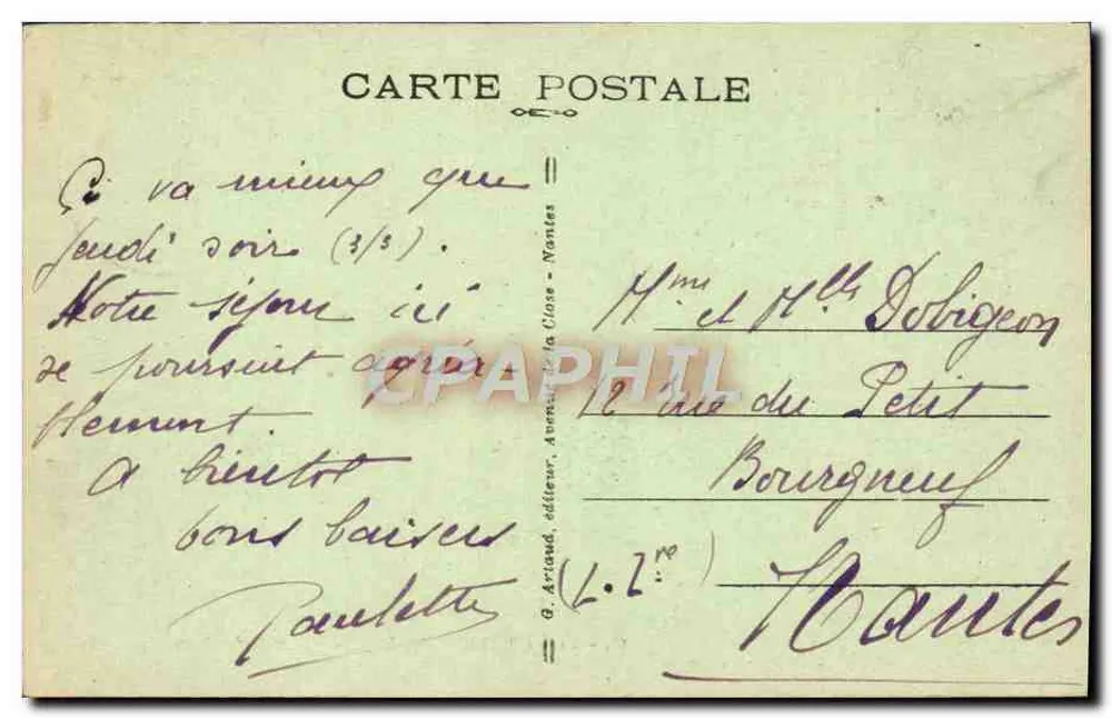 Saint-Brévin-l'Œcéan — A Baía do Pointeau — G. Arland, editor - Verso