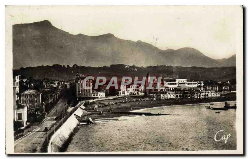 St-Jean-de-Luz — Blick auf den Strand und die Rhune — Verlag REAL-PHOTO + CAP, Nr. (46) - Vorderseite
