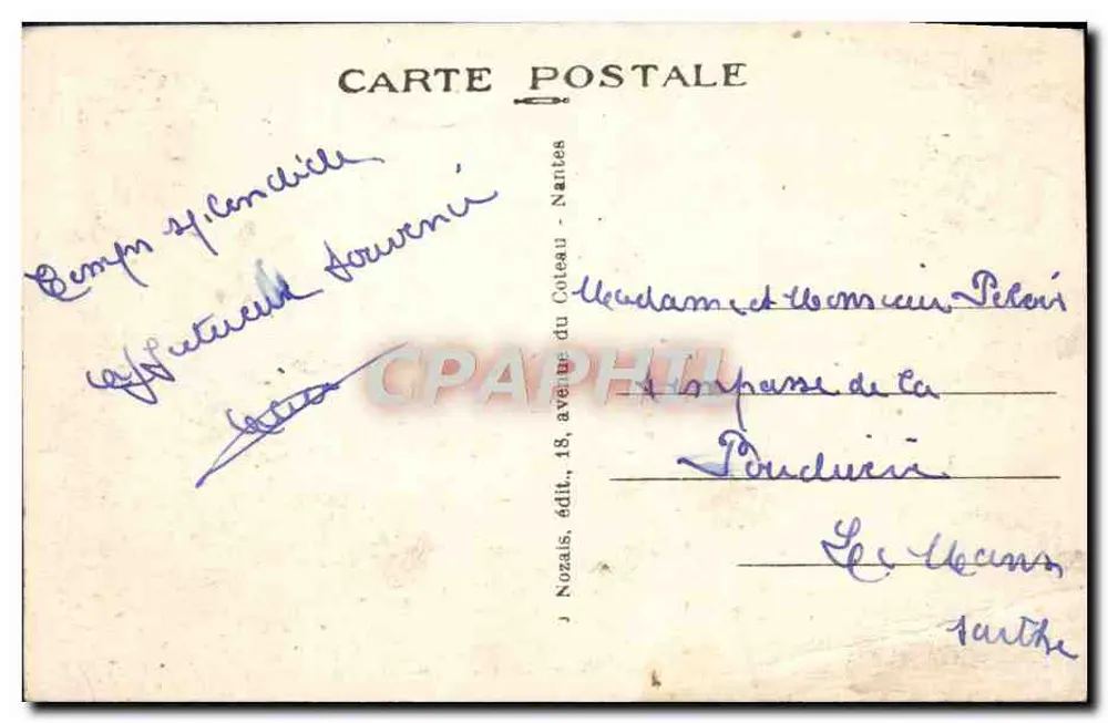 Saint-Gilles-sur-Vic (Vendée) — Die Avenue de la Plage — J. Nozais, Verlag - Rückseite