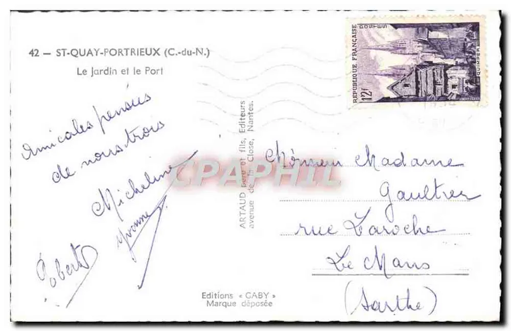 St-Quay-Portrieux (C.-du-N.) — Der Garten und der Hafen — Éditions GABY - Rückseite