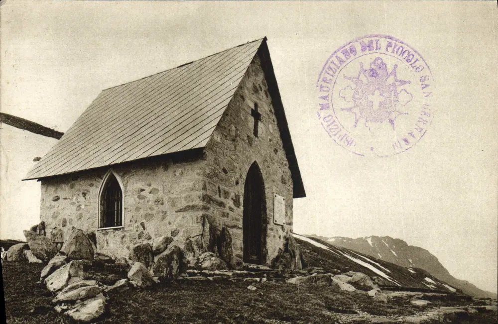 Colle del Piccolo S. Bernardo — Kapelle-Grab des Abbé Chanoux — Ausgabe von Oriline Mauriziano - Vorderseite