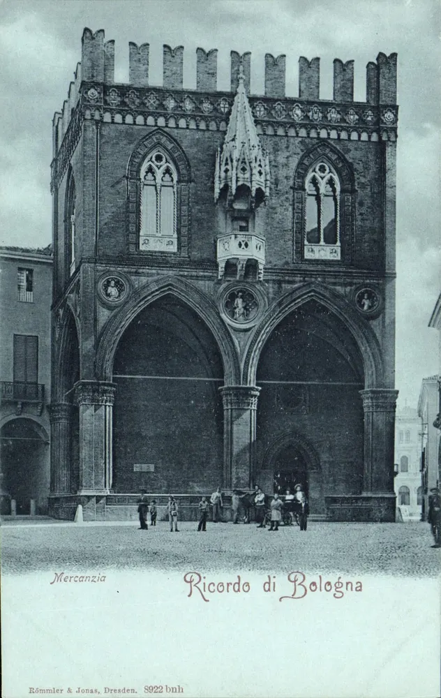 Piazza Maggiore in Bologna — Verlag Römmler & Jonas, Serie 8922 bn - Vorderseite