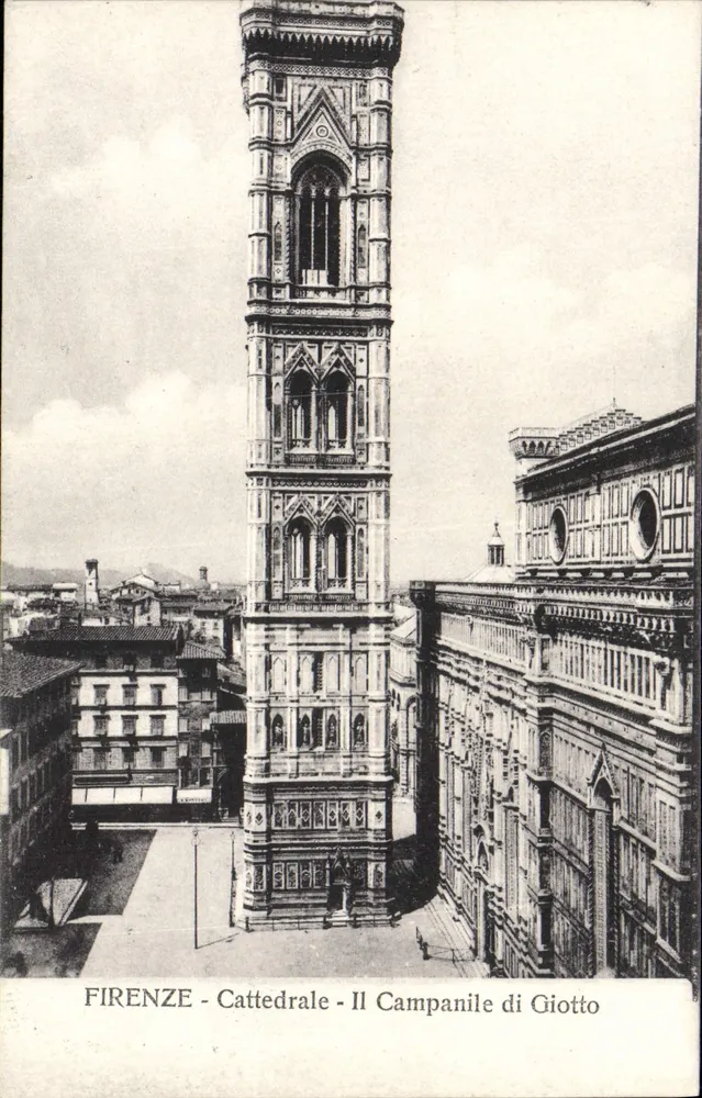 FIRENZE - Catedral - El Campanile de Giotto — P. Giusti e C. - Firenze - Anverso