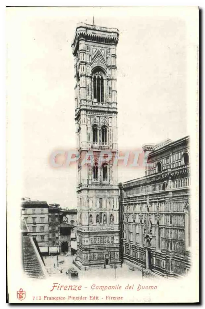 Firenze - Campanile del Duomo — Francesco Pineder Edit - n° 713 - Frente